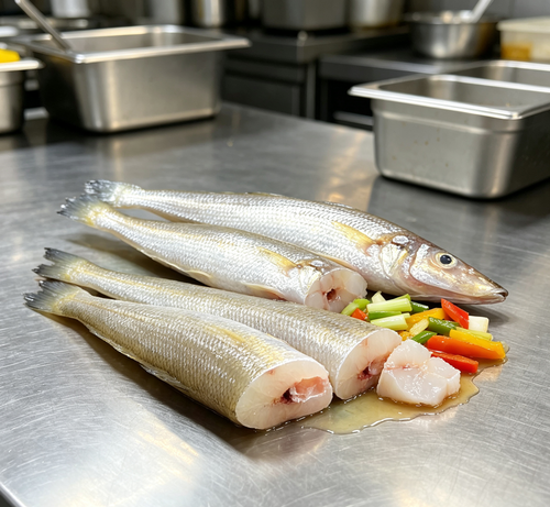 Fresh sea fish, close detail